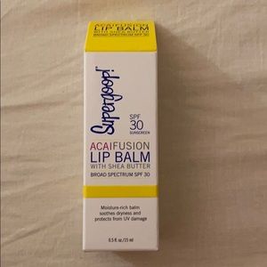 Supergoop acai fusion lip balm.